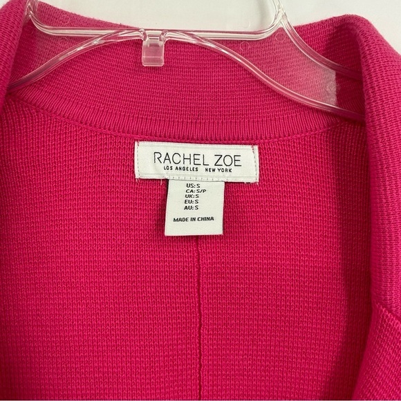 Rachel Zoe Cotton Sweater Coat Blazer Jacket Size Small Pink One-button Women - Picture 5 of 8